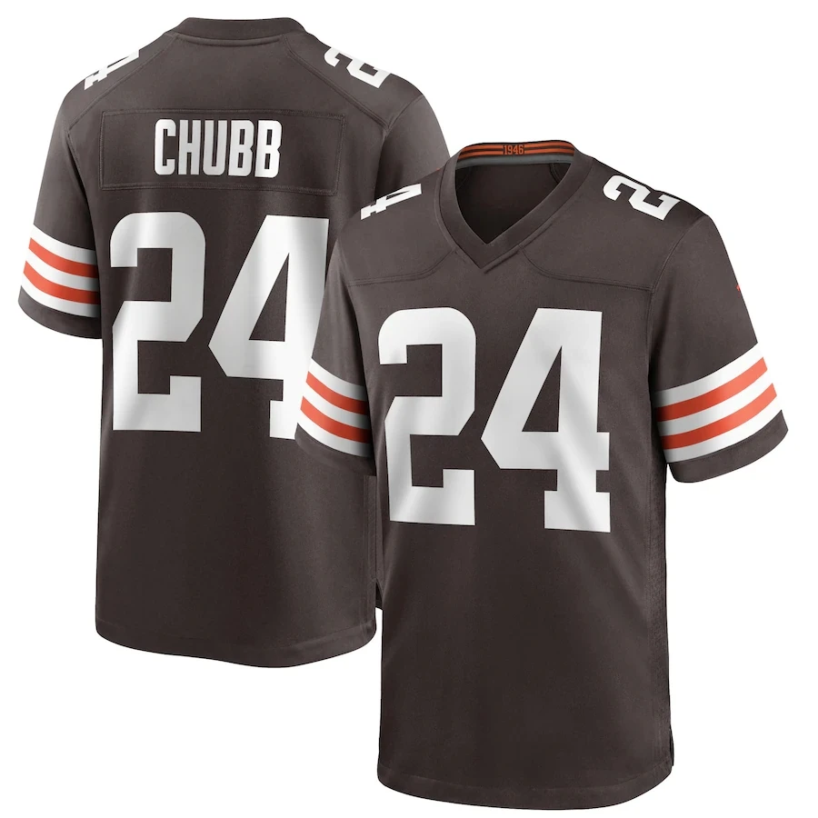 Custom Stitched Rugby Jersey para homens e mulheres, juventude Myles Garrett, Nick Chubb