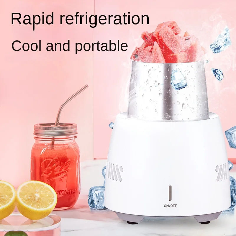 Electric Cooling Cups Fast Cooling Cup One-Key Smart Beverage Fast Cooler Cup Beer Bottle Can Coffee Milk Cooler Mug Machine