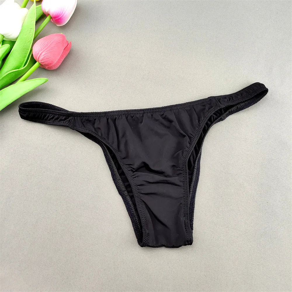 Narrow Waist Seamless Ice Silk Briefs Men Sexy Transparent Underwear Low Waist Bikini Panties Adult Lingerie