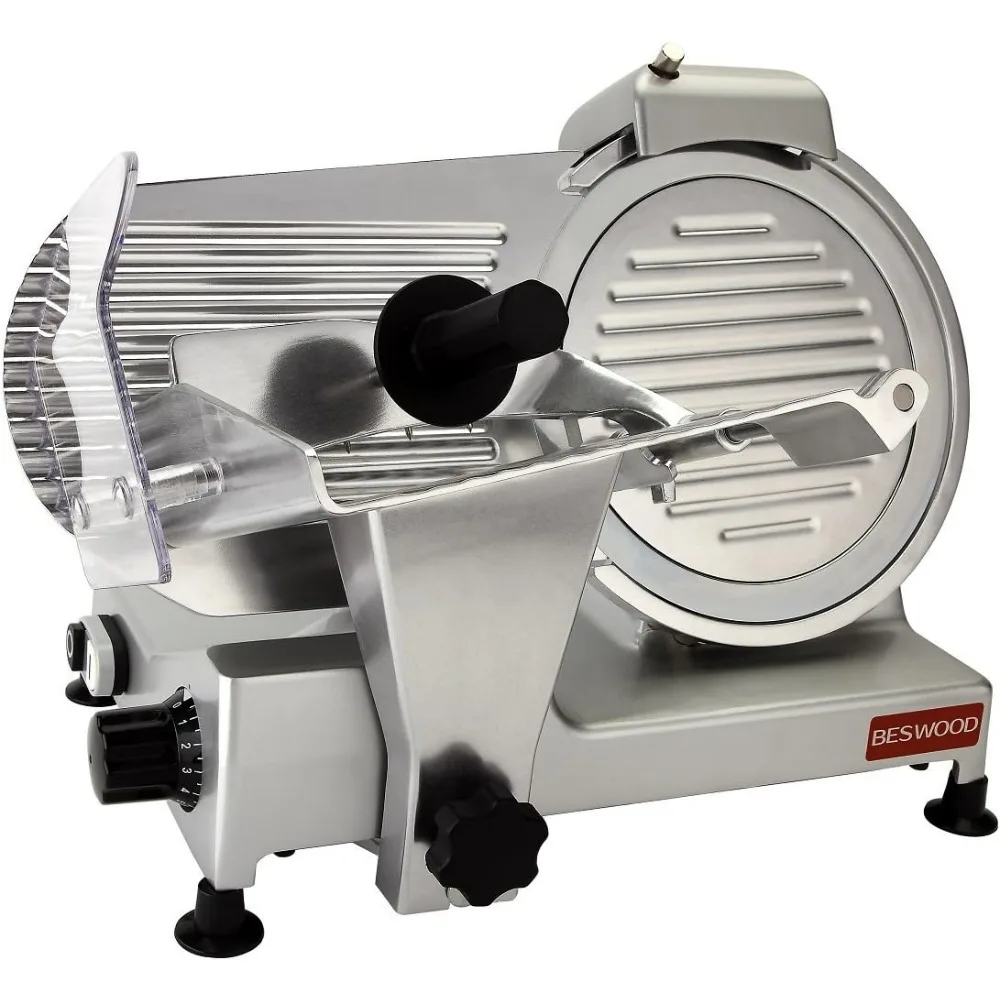 

10" Premium Chromium-plated Steel Blade Electric Deli Meat Cheese Food Slicer Commercial and for Home use 240W