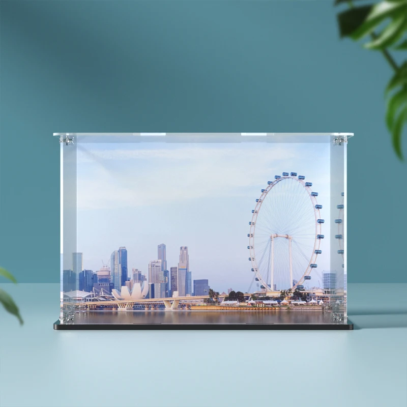 Acrylic Display Box for Lego 21057 Singapore Skyline Dustproof Clear Display Case Model Toy Show Box  (Lego Set not Included）