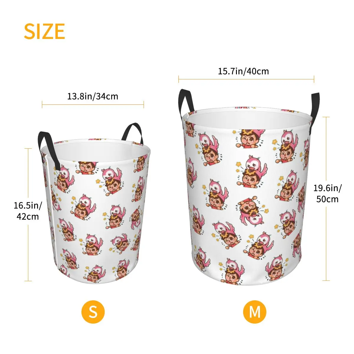 Flamingo Youtuber Foldable Laundry Baskets Dirty Clothes Home Organizer Large Waterproof Box For Home Kids