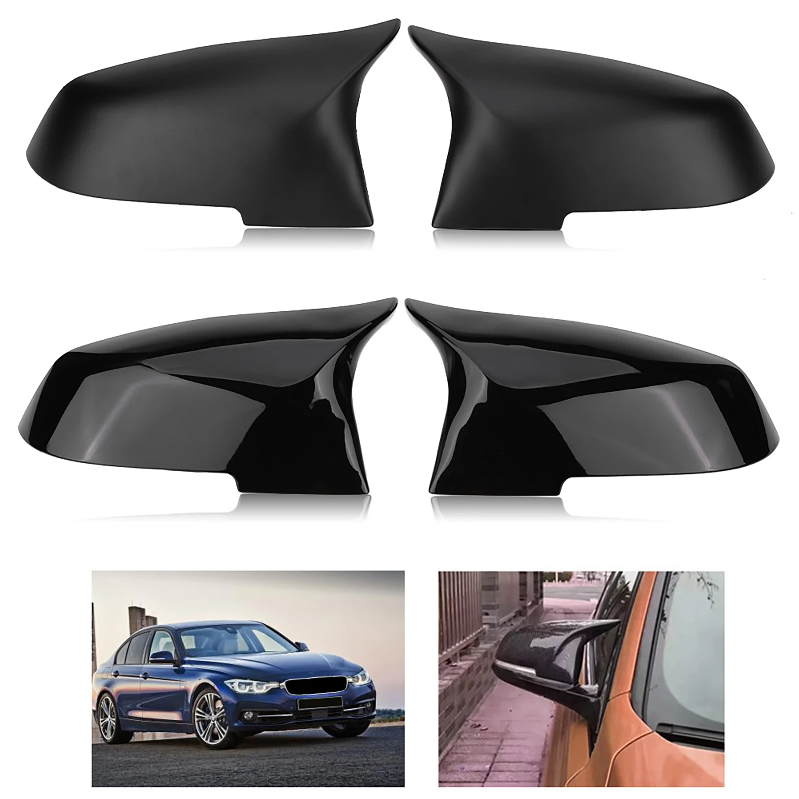 

1 Pair Car Rearview Mirror Cover Cap Replacement For BMW 220i 328i 420i F20 F21 F22 F30 F32 F33 F36 X1 E84 Auto Accessories