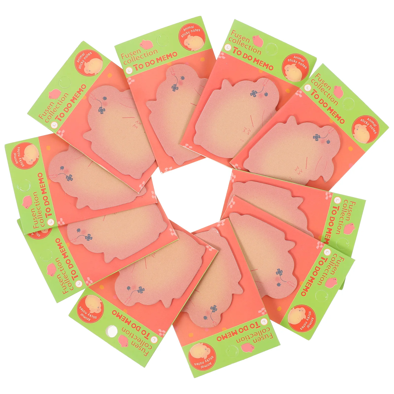 

20Pcs Memo Stickers Cartoon Rabbit Design Office School Daily Use Self-Adhesive Note Pads Scrapbook Portable Memo Pads