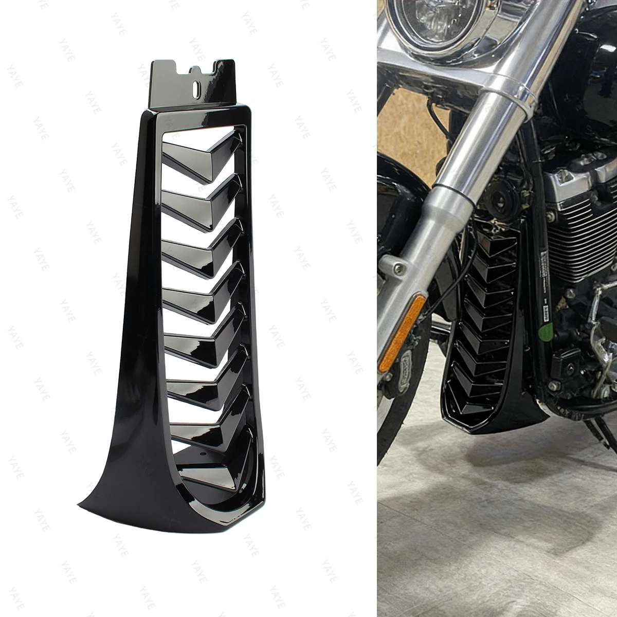 

Motorcycle Vivid Black Front Chin Fairing Spoiler Lower Radiator Cover For Harley Softail Street Bob Breakout Fat Bob