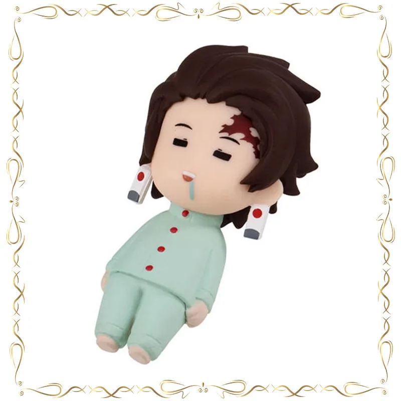 

Kamado Tanjirou Tsuyuri Kanawo Demon Slayer: Kimetsu No Yaiba Gashapon Sleeping Position Doll Miniature Ornament Model Toys