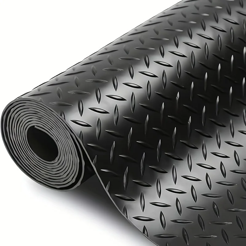 PVC Oxford Hochbelastbare Rutschfeste Gummimatten - Zuschneidbar Geeignet für Garage, Fitnessraum, Lagerböden - Langlebiges Vinylmaterial