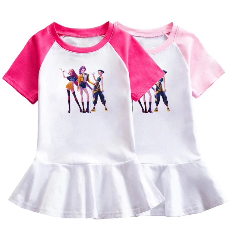 

Cute Cartoon KPop Demon Hunters Girls Children Vest Skirt Set Home Casual Clothing Student Birthday Gifts