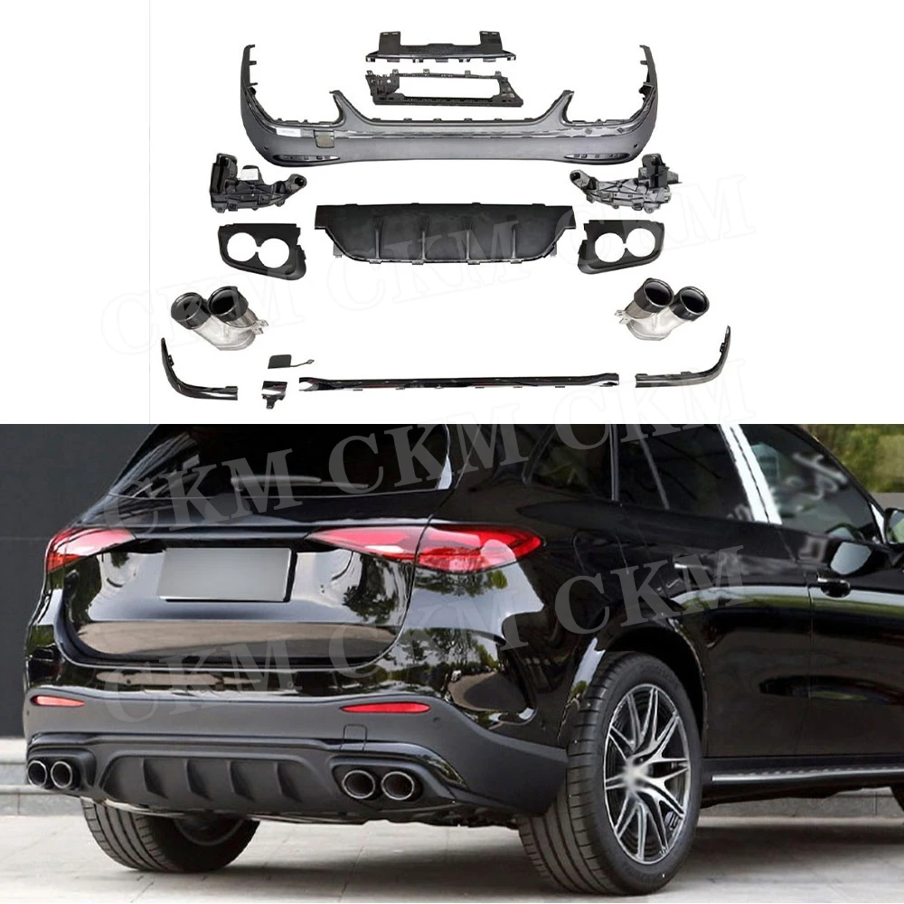 

ABS Material Body Kits for Benz X254 GLC260 GLC300L SUV GLC43 AMG 2023-2024 Rear Bumper Diffuser Lip Exhaust Tips Car Accessorie