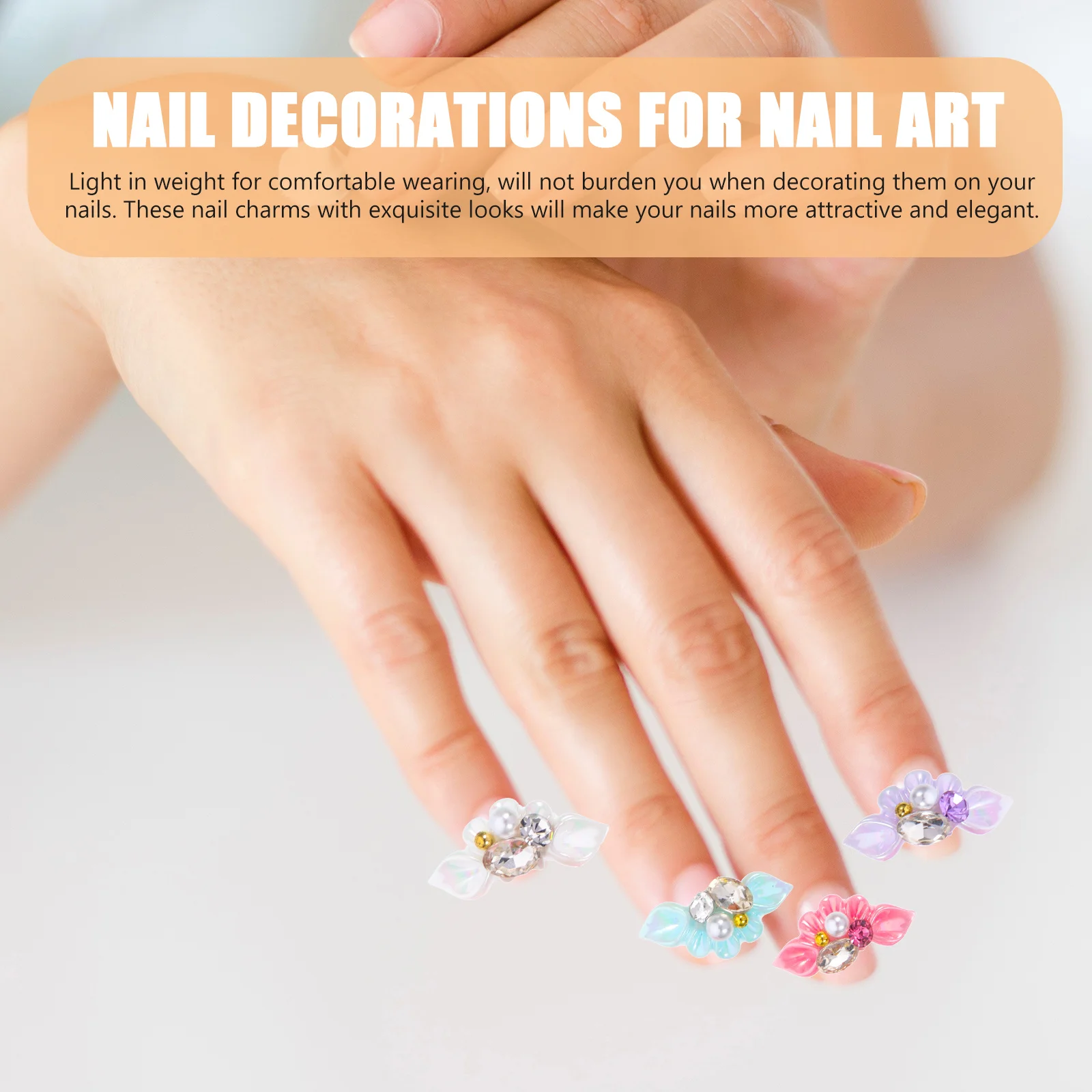 

20 шт., аксессуары для дизайна ногтей, подвески для ногтей в форме цветка, приподнятый 3D дизайн для акриловых ногтей, украшения «сделай сам», стразы, драгоценные камни, шпильки