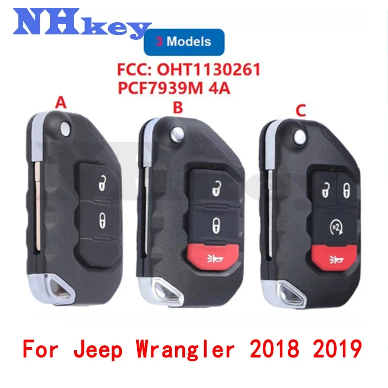 

For JEEP herdsman intelligent folding remote control Jeep herdsman smart card key 4A chip FCC:OHT1130261 PCF7939M