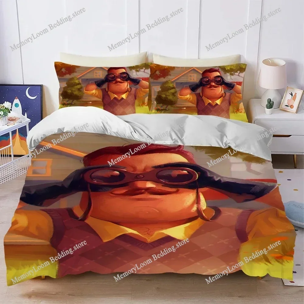 

Classic Game H-Hello N-Neighbor 3 Duvet Cover Set Bedding Soft Laundry Cotton Bed Four Seasons Student Dormitory Luxury Gift0299