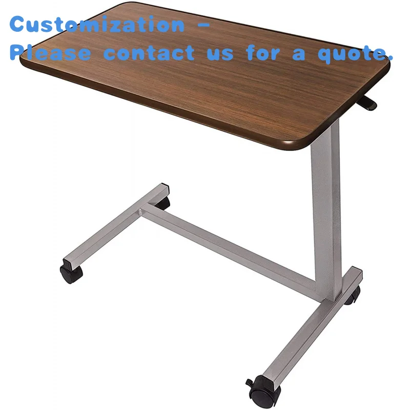 

custom.Medical Adjustable Overbed Bedside Table With Wheels (Hospital and Home Medical Use)