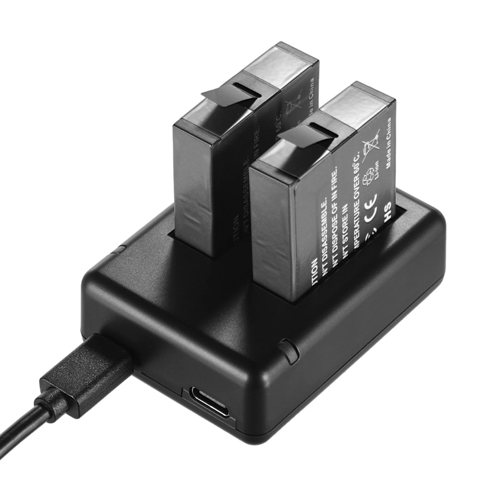 Portable Dual Camera Battery  Kit Set with 2pcs Rechargeable Batteries USB Cable Indicator Light for  one X Cameras