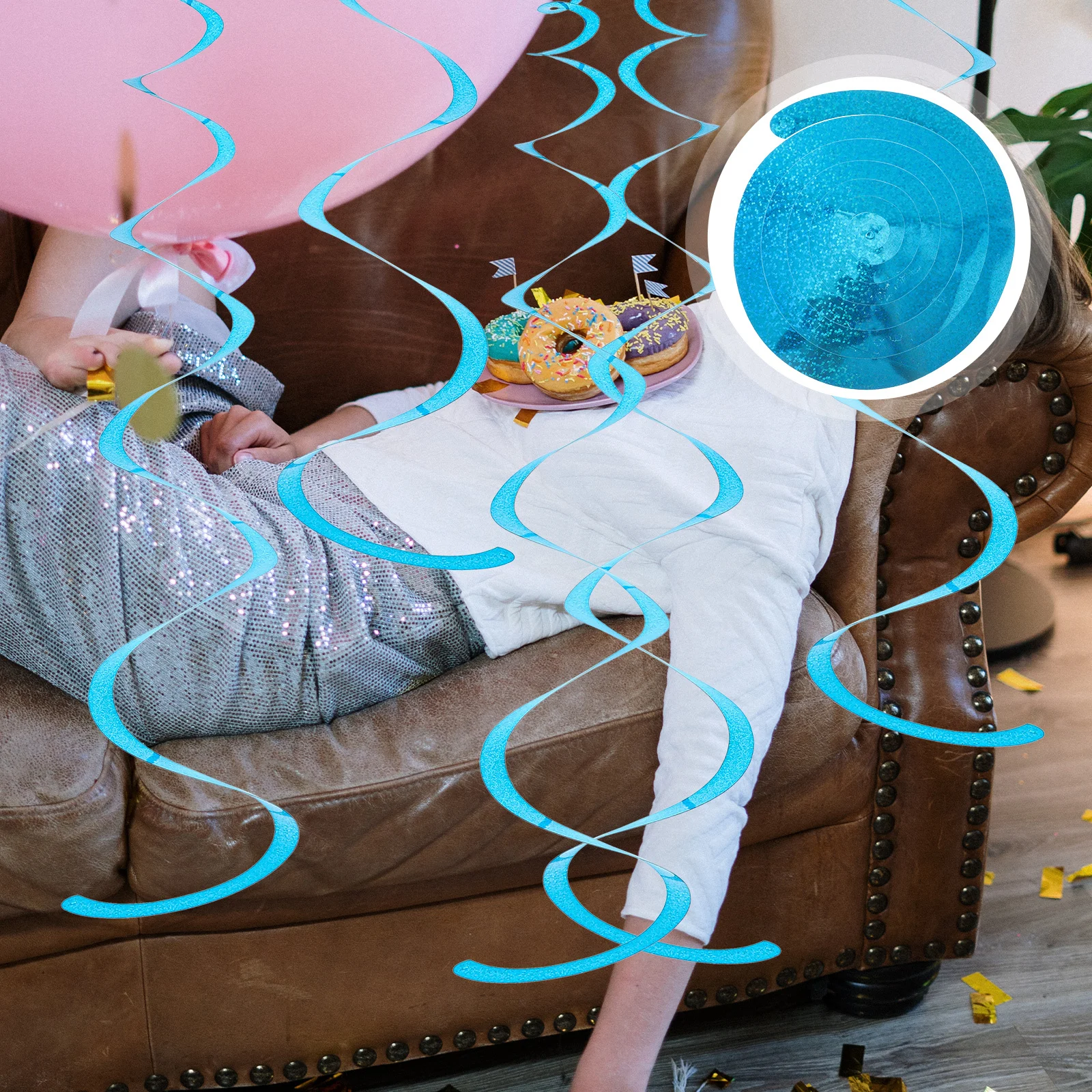 

30Pcs Colorful Spiral Party Decorations Hanging Pendants for Birthday Wedding Festival Holiday Ceiling Decor