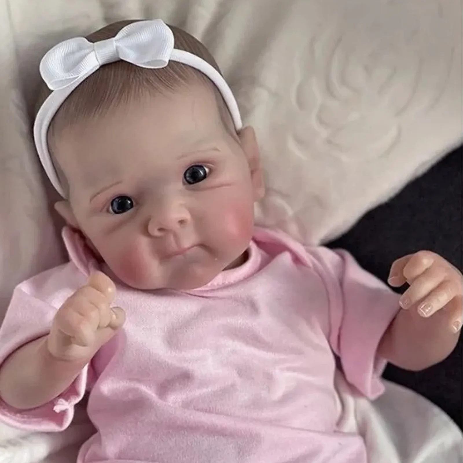 

Risbecko Adorable 18-Inch Lifelike Reborn Baby Doll - Realistic Details, Handmade Look - Perfect for Collectors & Gifts