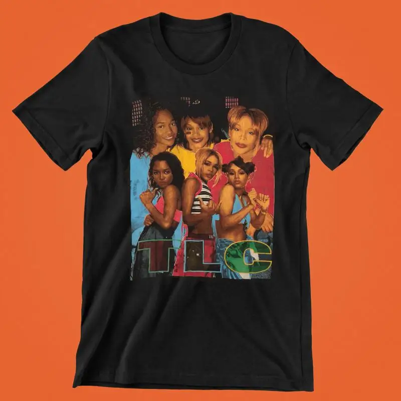 شراء TLC Band Girl Group 12 تي شيرت أسود قطن برقبة دائرية مقاس S 3XL LA6911