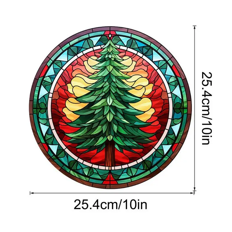 Window Pine Tree Stickers Christmas Theme Glass Decals Decorative Window Clings Festival Decor supplies Winter Party Accessories