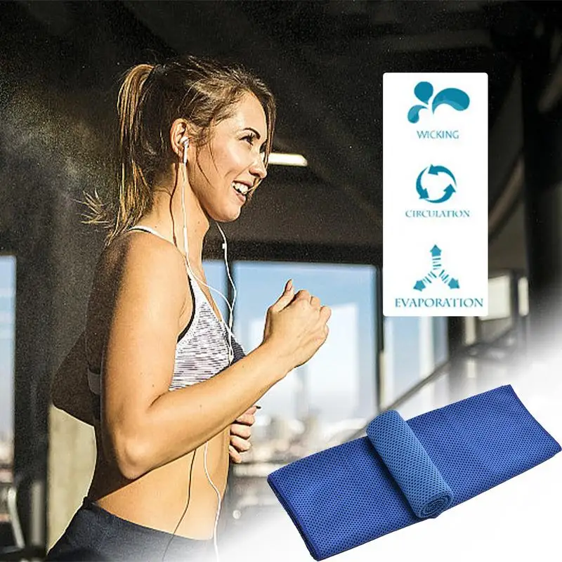 Breathable Yoga Sport Cooling Towels Summer Sports Hot Weather Cooling Towels Soft Cold Towel Portable Instant Cooling Towel