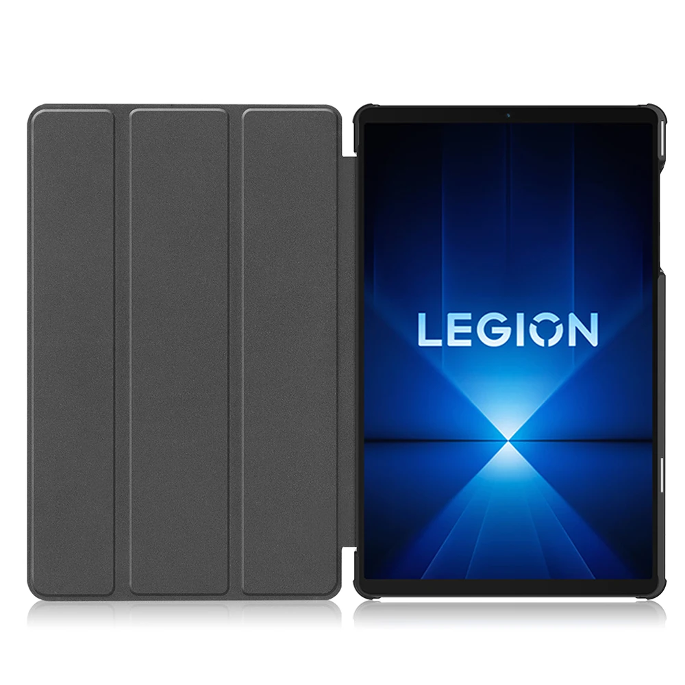 For Lenovo Legion Y700 Gen 4 Case Anti-Drop Leather Stand Tablet Cover - Black