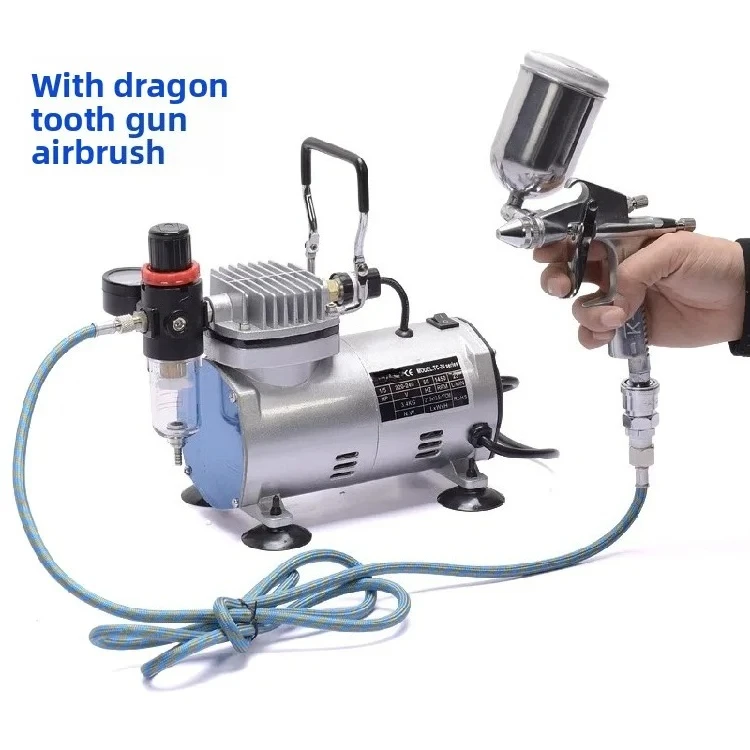 TC-20B ミニエアコンプレッサー、スプレー塗装や家具修理用の超静音オイルフリーポンプ