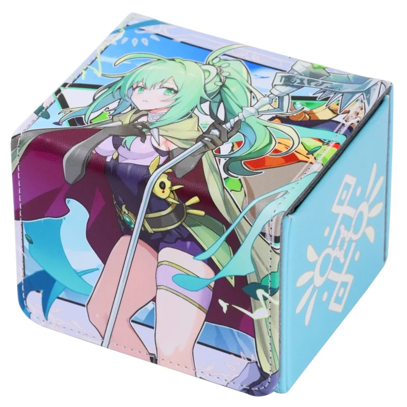 10.2x7.8cm YGO Spiritual Beast Tamer Winda Leather Card Box Spiritual Beast Tamer Lara TCG OCG Game Collection Card Storage Box