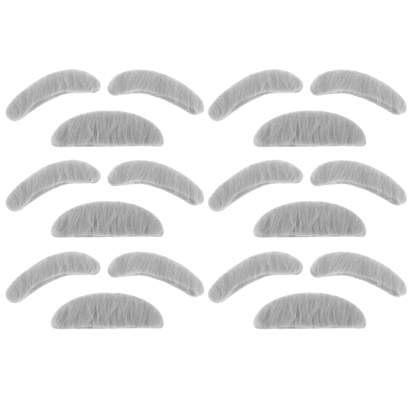 

6Sets Old Man Stick-on Gray Fake Beard Eyebrows Costume Prop Grandpa Halloween Party Cosplay Facial