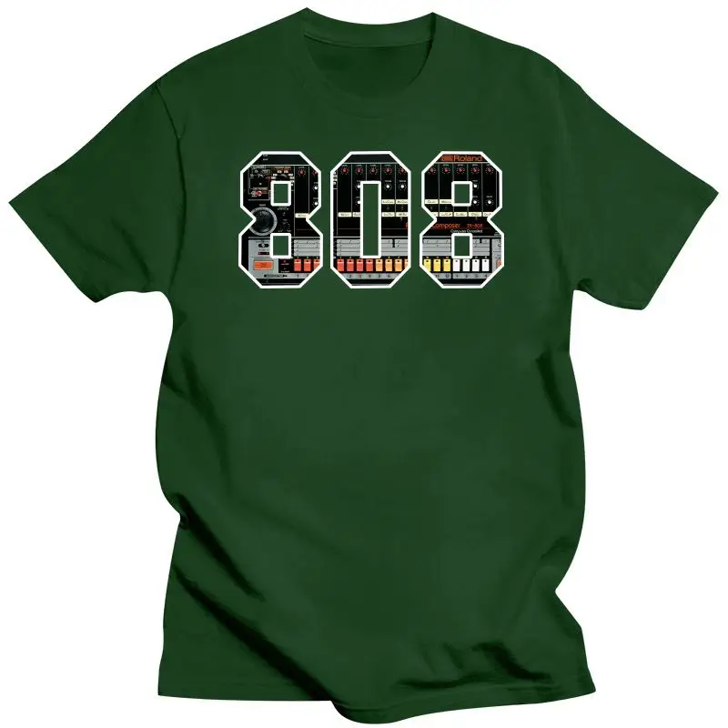 2022 T Shirt ROLAND TR808 BLACK T-Shirt DRUM ACID BASSLINE SYNTH AKAI TECHNICS VESTAX