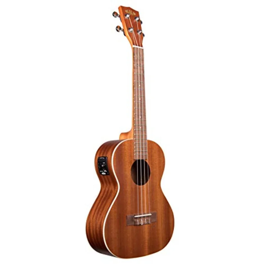 

Mahogany Tenor Electric Ukulele for live performance, mahogany body, natural finish, rich tone and amplified versatility