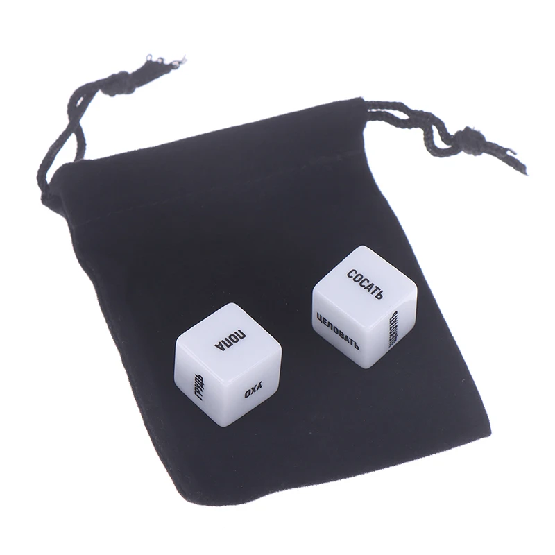 2Pcs Sex Dice With Velvet Dice Bag Fun Adult Erotic Love Sexy Posture Couple Lovers Humour Game Toy