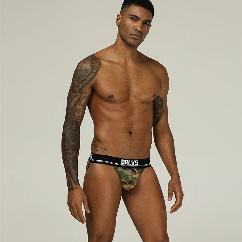 Sexy Men's Jockstrap mesh Breathable Panties, Bulge Pouch thong, Hollow Out Exposed Butt Bikini Underpants Erotic underwear