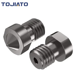 2pcs E3D V6 Hardened Steel Nozzle 0.2/0.4/0.6/0.8/1mm 1.75mm Filament M6 3D Printer Nozzle For Ender 3 Prusa i3 Hotend Extruder