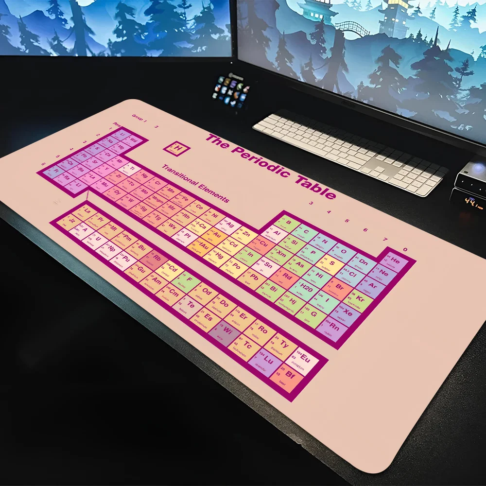 Periodic Table Of The Elements Mousepad Mouse Mat Desk Mat With Pad Gaming Accessories Prime Gaming XXL Keyboard Pad Padding Ma