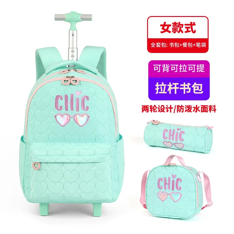 

Trolley School Bags for Girls School Wheeled Backpack for Girl Luggage Bookbag on Wheels for Kids Trolley School Bags