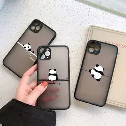 Cute Panda Climbing Bamboo Appreciate The Scenery Phone Case For iPhone 16 15 14 13 12 11 Pro Max Mini X XR XS SE 8 7 Plus Cover