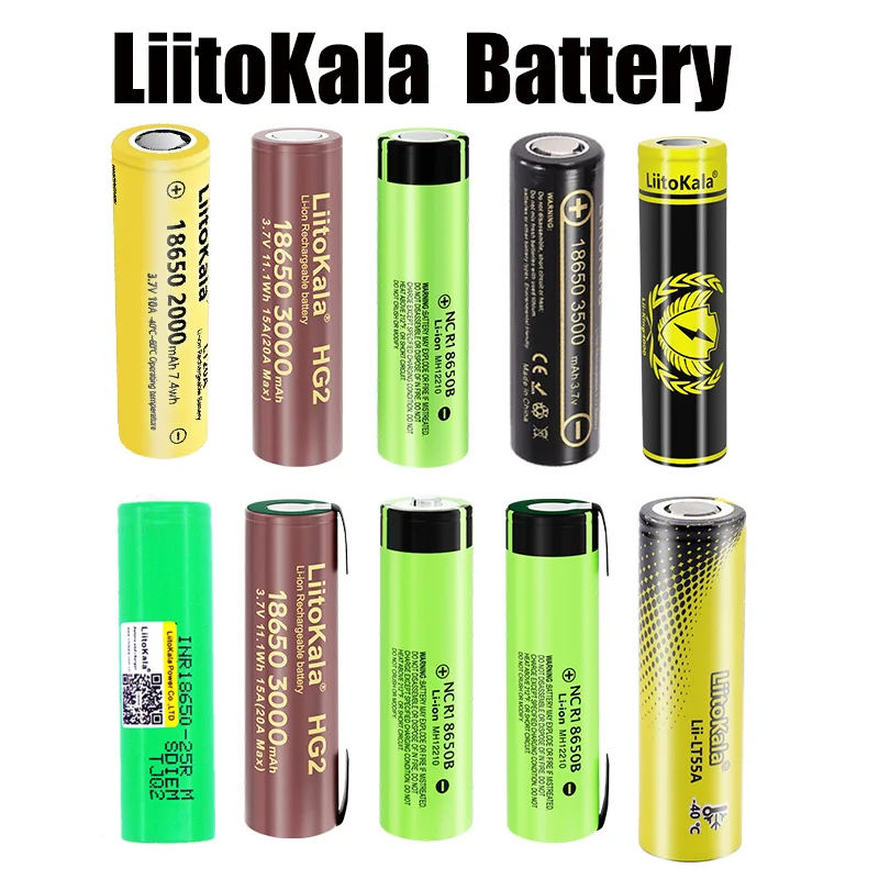 LiitoKala HG2 34B NCR18650B LT20A King4000 18650 3000mAh 3500mAh 4000mAh KING6000 21700 6000mAh bateria