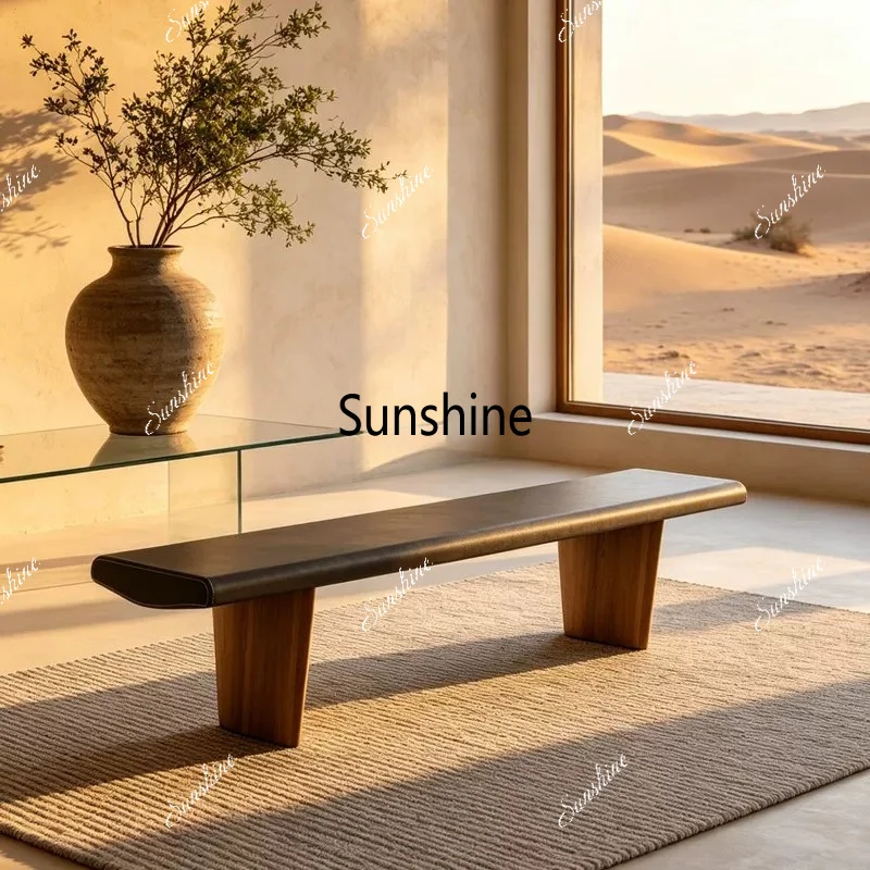 Italian light luxury bedside stool bedroom bed stool living room home shoe changing stool