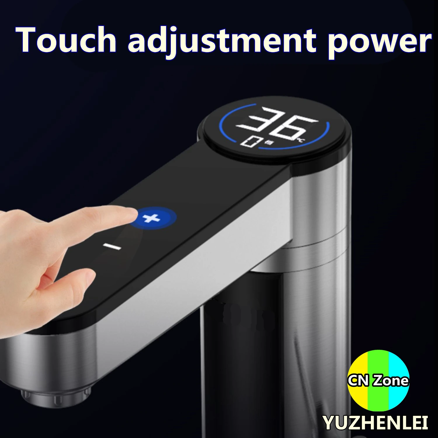 Grifo de agua caliente instantáneo de acero inoxidable, calentador eléctrico rápido, sin tanque, tipo de calefacción, 3,4 kW, cocina, baño, balcón, doble uso