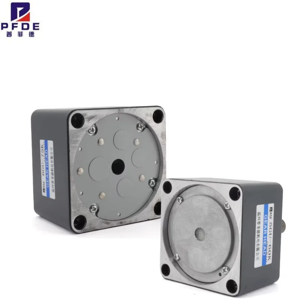 2GN 3GN 4GN 5GN 5GU 6GU 7GU Reduction Gear Box Ratio 1:3 to 1:300 450rpm to 4.5rpm Reduction Gearbox for 6W~400W AC Gear Motor