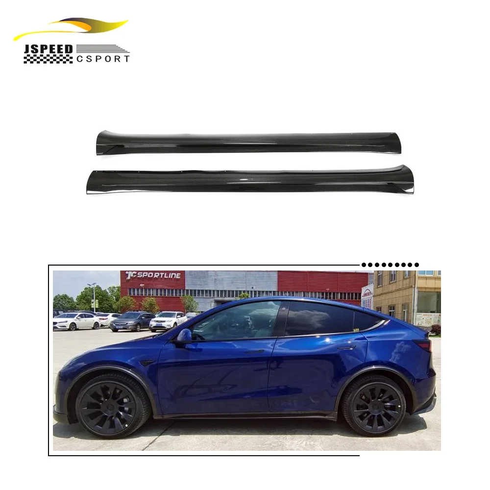 

Suitable for Tesla Y-shaped Sport Utility 4-door 2019-2021 dry carbon fiber side skirts