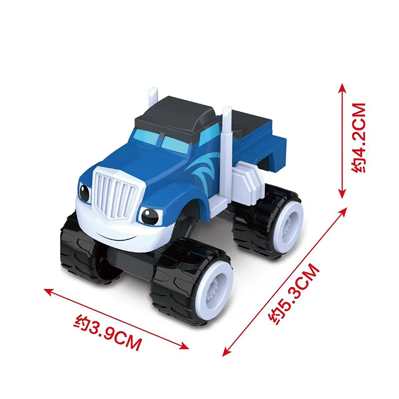 4Pcs Monsters Machines Alloy Car Toys Russian Classic Blaze Model Vehicles Truck Cartoon Figure Game For Kids Christmas Gifts