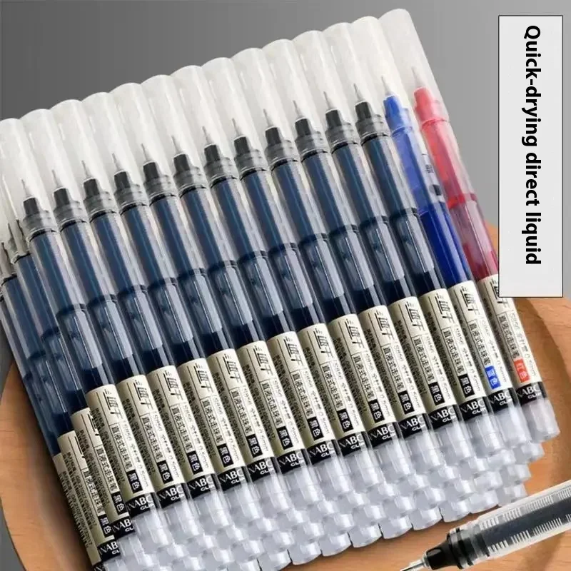 16pcs Direct Liquid Quick Drying Ballpoint Pen-Black/Blue/Red Ink, Suitable for Marking, Painting, Highlighting, Smooth Writing