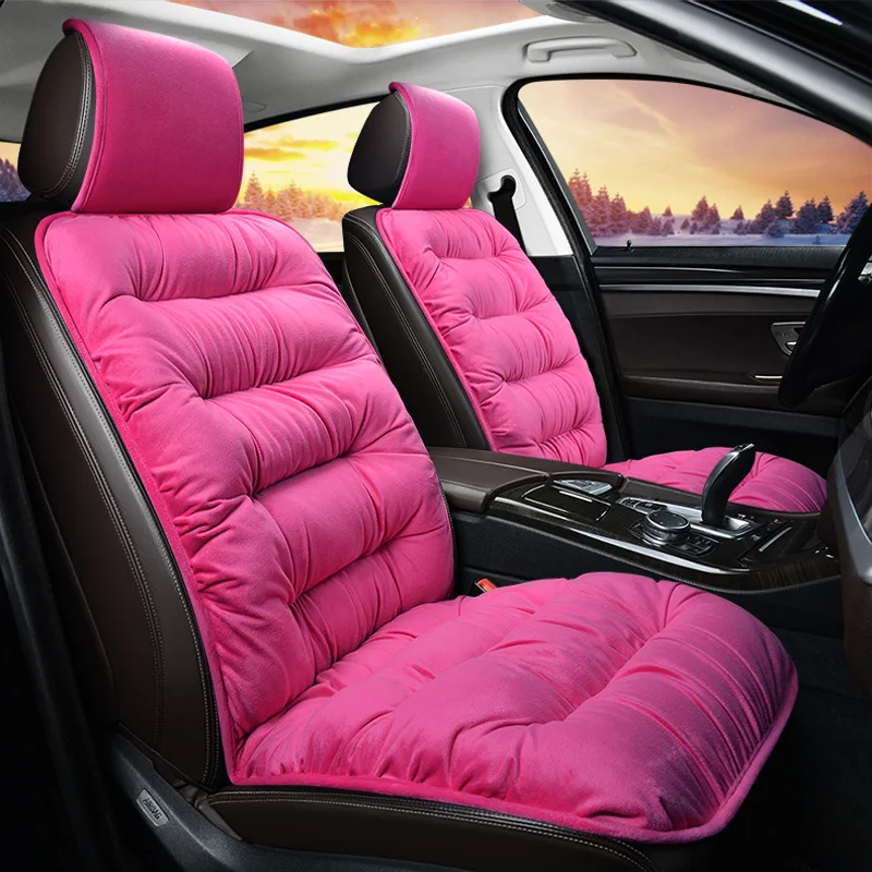 Winter Down Car Seat Cushion Breathable, Warm and Wear-resistant  Car Front Seat  Cover Split Headcap