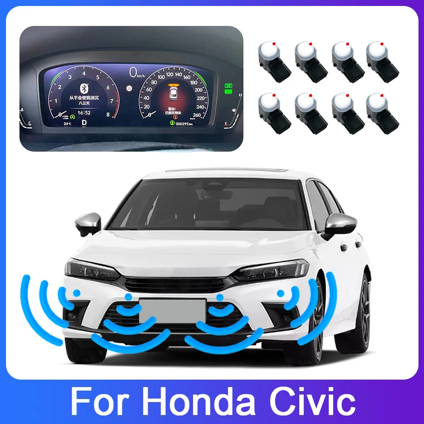 

Реверсивная слепая зона, передний и задний радар, автомобильный датчик, звуковой индикатор, зонд, система для Honda Civic 10 11 FE FL 16 ~ 2024