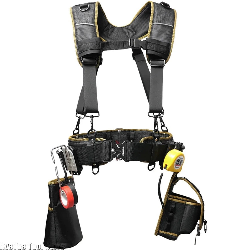 Ultra Breathable Nylon Tool Belt Waist Protector Alloy Buckle for Waist Bag Tool Organizer Pouch Man Cool Gift