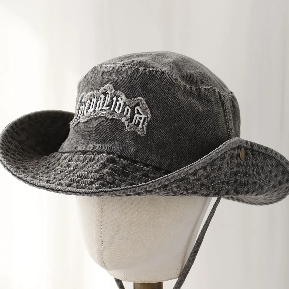 2025 للجنسين القطن دلو القبعات النساء الصيف واقية من الشمس بنما قبعة الرجال الدنيم النسيج القبعة في الهواء الطلق صياد قبعة قبعة الشاطئ #5