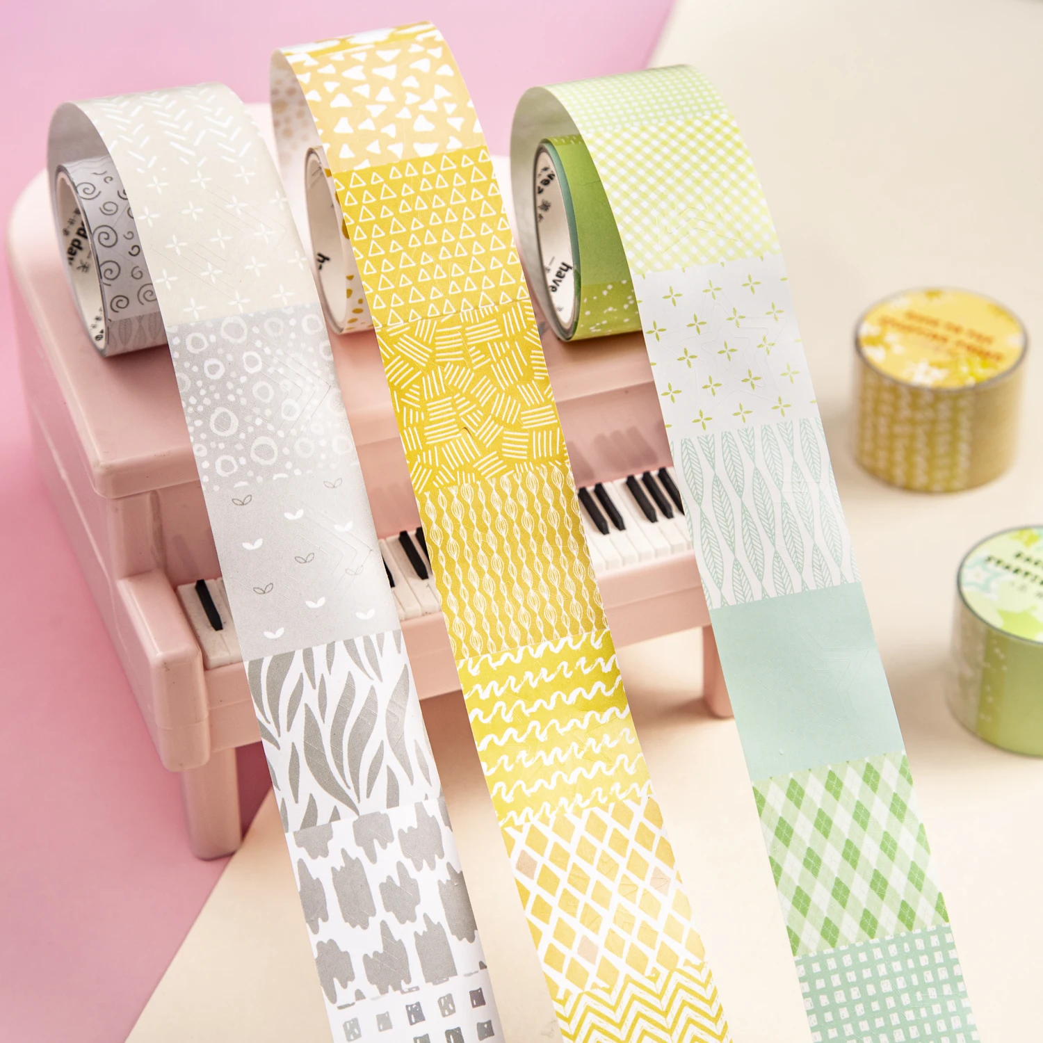 30mm*200cm Back To The Starting Point Series Cute Basic Pattern Landscape Tape Creative DIY Journal Material Collage Stationery