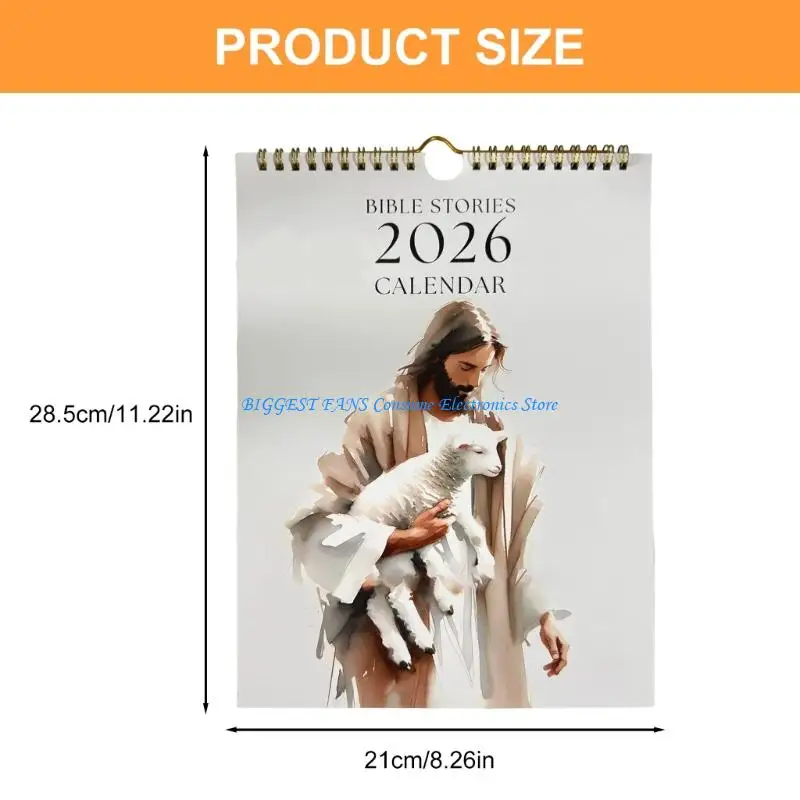 2026 جدار التقويم الملهم معلق مخطط تقويم شهري 8.26x11.22 بوصة لزيارة الجدار المدرسي في المكتب