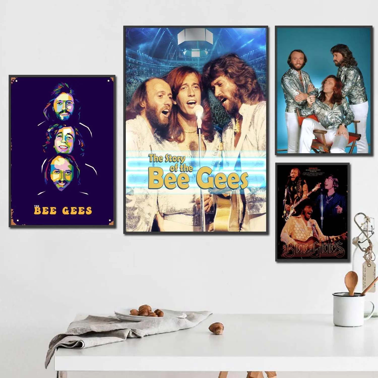 bee gees singer 24x36 Decorative Canvas Posters Room Bar Cafe Decor Gift Print Art Wall Paintings