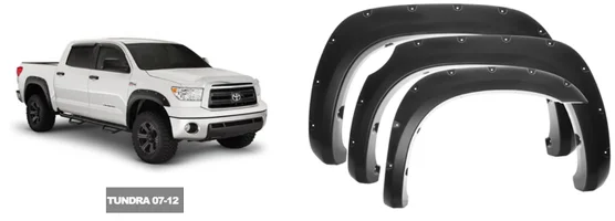 Wholesaler  ABS Material Plastic Fender Flares Arch Wheel  Flares  Mudguard 4x4 offroad For TOYOTA TUNDRA